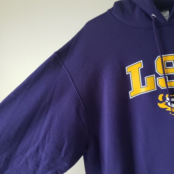 Champion LSU Tigers Hoodie Sweatshirt Mens XXL 2XL Eye Logo NCAA Purple NWT - Picture 4 of 9